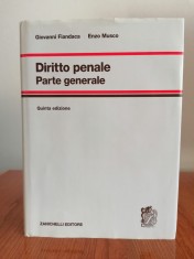 Giovanni Fiandaca/Enzo Musco, Diritto penale. Parte generale (Drept penal. Partea generală) (&icirc;n limba italiană)