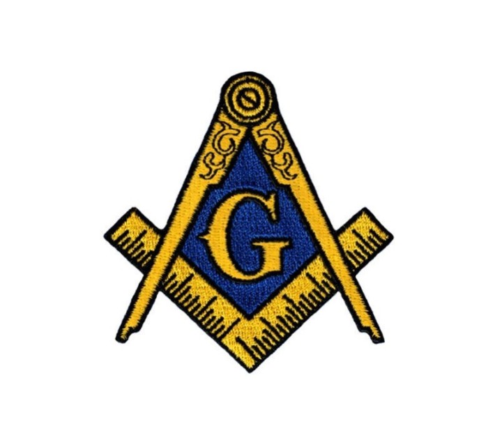 Simbol Masonic Autoadeziv din Material Textil G Arm Patch MM654