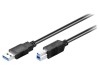Cablu USB 3.0 A-B 1m Negru, Goobay