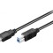 Cablu USB 3.0 A-B 1m Negru