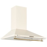 Hota semineu Studio Casa Onda Beige Retro, 270 mc/h, 1 motor, 3 viteze, 60 cm, crem/bronz