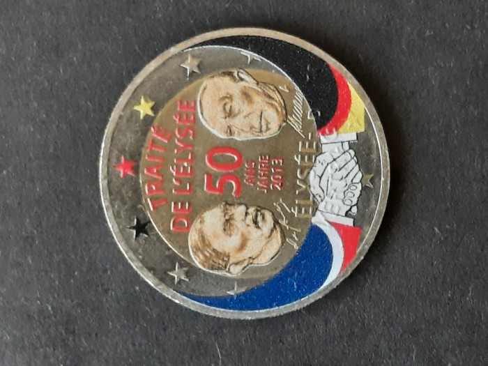 2 Euro colorizati &quot;&Eacute;lys&eacute;e Treaty&quot; 2013, Germania - UNC - G 4574