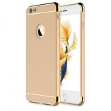 Husa iPhone 6/6S 360 Ultrasubtire MyStyle Gold, Protectie Completa Anti-soc, Anti-zgarieturi