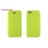 Husa Mercury Techno Flip Apple iPhone 5/5S Lime Blister, Cu clapeta, Piele Ecologica