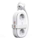 Prelungitor Orico AP3, 2 x Schuko - 2 x USB-A - 2 x USB-C, Alb