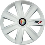 Cumpara ieftin Set 4 Capace Roti GTX Alb R15, Compatibil Cu Alfa Romeo