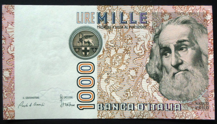 Bancnota 1000 LIRE - ITALIA, anul 1982 *cod 868 A - A.UNC*