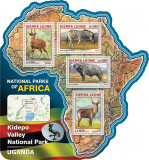 Cumpara ieftin SIERRA LEONE 2016 - Fauna, parc Uganda/ set complet - colita+bloc MNH, Nestampilat