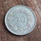C50 - Moneda foarte veche - Elvetia - 20 rappen - 1991
