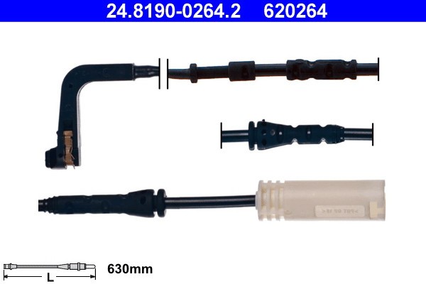 ATE 24.8190-0264.2 senzor de avertizare,uzura placute de frana