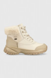 UGG bocanci W Yose Fluff V2 femei, culoarea bej, cu toc plat, izolare usoara