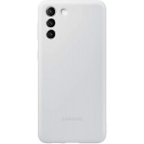 Husa de protectie Samsung pentru Galaxy S21 Plus, Silicone Cover , Light Gray