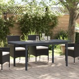vidaXL Masă de grădină Gri &icirc;nchis 180 x 80 x 76 cm Aluminiu
