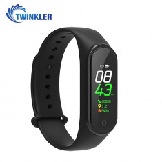 Bratara fitness inteligenta TKY-M4 Plus cu masurarea tensiunii arteriale, Ritm cardiac, Nivel oxigen, Notificari, Pedometru, Bluetooth, Incarcare magn foto