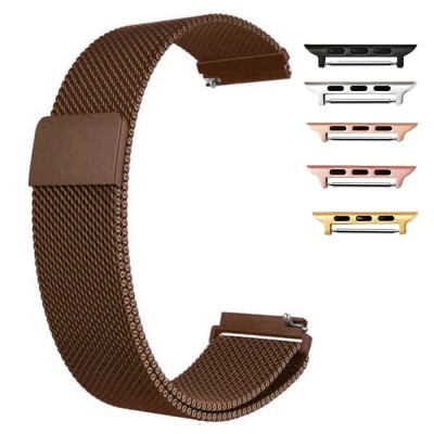 Curea tip Milanese Loop, compatibila Apple Watch 10, 42mm, Coffee foto