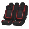 Huse Auto Universale 9 Piese, AVEX Red Line Rosu - Compatibil Airbag, Poliester, Montaj Facil - Protectie Scaune, Design Elegant
