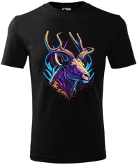 Tricou Personalizat - Design Artistic Cerb Neon