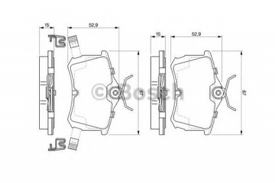Set placute frana,frana disc HONDA ACCORD VII (CL) (2003 - 2008) BOSCH 0 986 424 661 foto