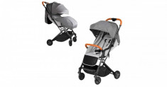 C??rucior sport Kidwell Mavero XXL cu baldachin ??i hus?? pentru picioare #grey-brown foto