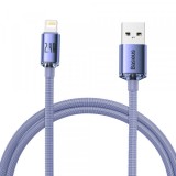Cumpara ieftin Cablu Date si Incarcare USB-A - Lightning Baseus Crystal Shine Series, 18W, 1.2m, Mov CAJY000005, Apple