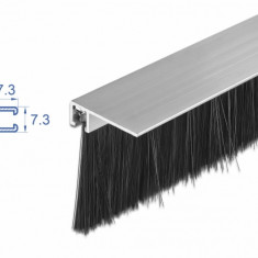 Banda cu perii 40 mm cu profil din aluminiu unghi 1m, Delock 66652