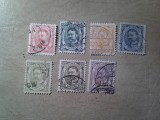 Serie mica Luxemburg -1906 , Rege Wilhelm IV , 7 valori stampilate