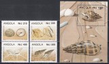Angola 1993 - Moluște - Melci de mare, Serie + Colita, MNH, Nestampilat