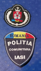 Lot Emblema Patch si ecuson de coifura Politia Comunitara Ia?i foto