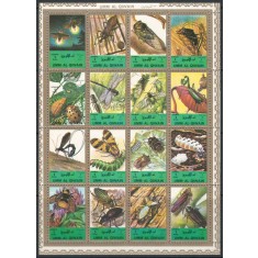 Umm Al Qiwain 1972 Mi 1338/53 bloc MNH - Insecte