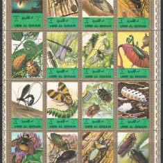 Umm Al Qiwain 1972 Mi 1338/53 bloc MNH - Insecte