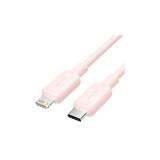 Cablu alimentare si date Vention, USB-C (T) la Lightning (T), 1m, 480 Mbps, 3A, PVC, roz, &quot;LAKPF&quot; (timbru verde 0.08 lei) -6922794783546