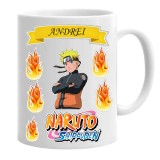 Cana alba personalizata naruto shippuden nume andrei, INOVATIX&reg;. 330 ml