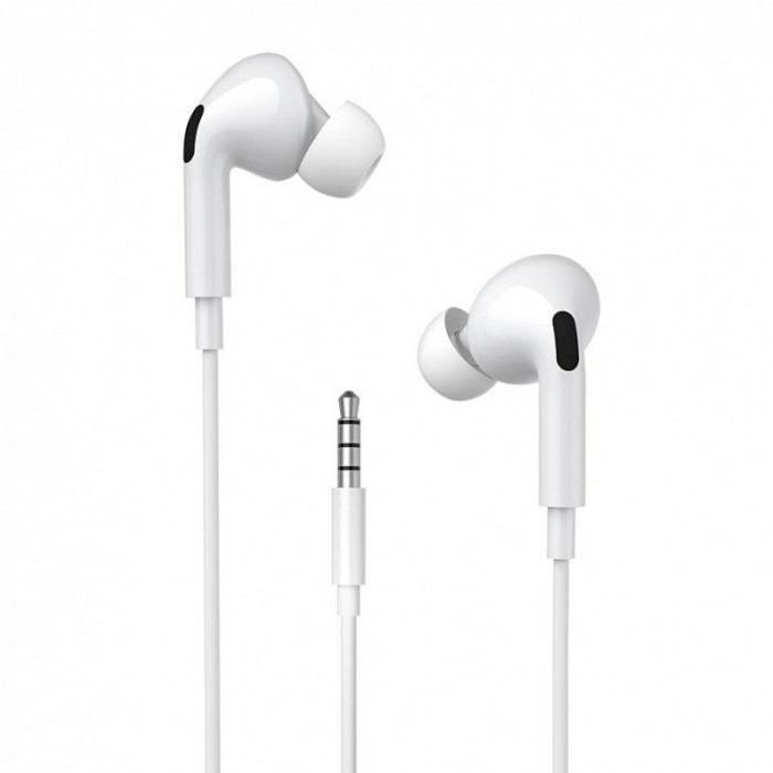 Handsfree Casti In-Ear WK-Design Y31, Cu microfon, 3.5 mm, Alb