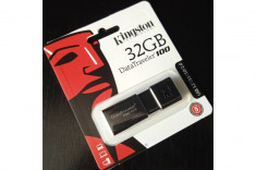 Memorie USB Kingston DataTraveler 100 32GB USB 3.2 Slide Design DT100G3/32GB foto