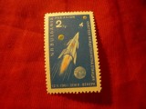 Serie Bulgaria 1961 - Cosmos - Sonda Venus , 1 valoare 2 leva
