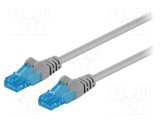 Cabluri patch U/UTP 6a Cu LSZH gri 3m 26AWG Goobay