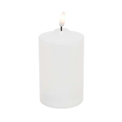 Lumanare LED pentru exterior cu lumina fixa alba calda temporizator ON/OFF timer 2xAA HOME foto