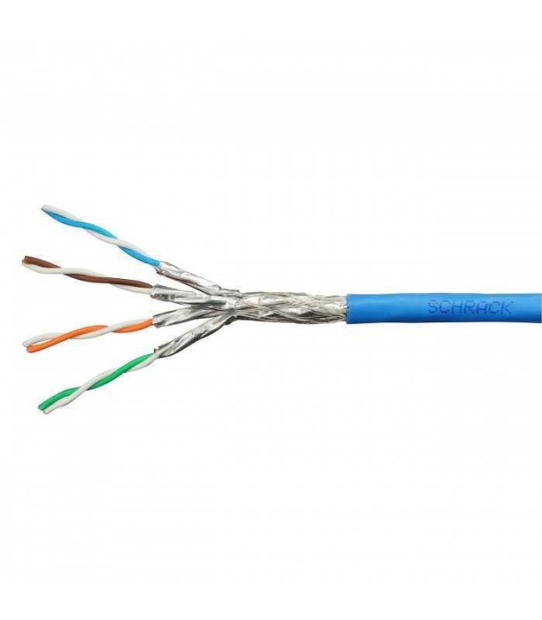 Cablu FTP Cat6a 8 fire din cupru 4x2xAWG23/1 500MHz LSOH-3 Schrack