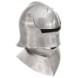 Cumpara ieftin Coif cavaler medieval antic, jocuri de rol, argintiu, oțel