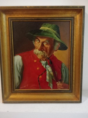 Lucrare &amp;icirc;n ulei semnată portret foto