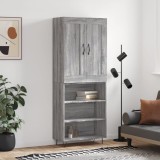 Cumpara ieftin Dulap &icirc;nalt, gri sonoma, 69,5x34x180 cm, lemn compozit