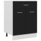 Dulap inferior cu sertar &ldquo;Lyon&rdquo;, negru, 60x46x81,5 cm