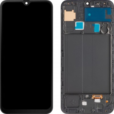 Display cu Touchscreen MP compatibil cu Samsung Galaxy A50 A505, cu Rama, Negru foto