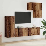 Cumpara ieftin Unitate TV de Perete 5 buc. 240 x 30 x 183 cm Lemn Vechi