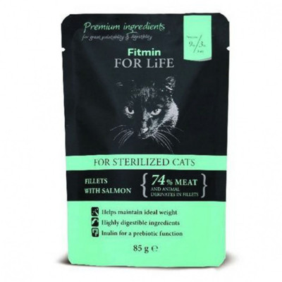Fitmin Cat For Life Pliculeț pentru pisici sterilizate 85 g foto
