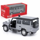 Macheta Land Rover Defender 110 Gri Stornoway, Pull-Back, Scara 1:36, Tayumo