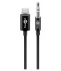 Cablu LIGHTNING audio - Jack 3.5 mm 1m Certificat Apple MFI Goobay