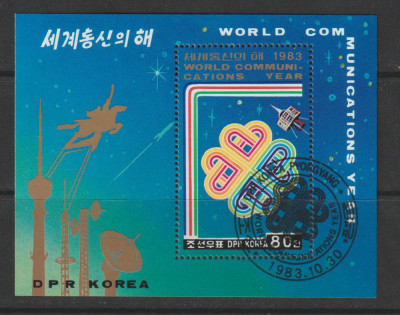 Korea de Nord 1983 , Cosmos , Anul Comunicatiilor foto