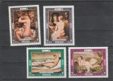 Ajman 1969-Arta,Pictura,Repr. de Arta,Nud,serie 4 valori dant.,MNH,Mi.435A-438A, Nestampilat