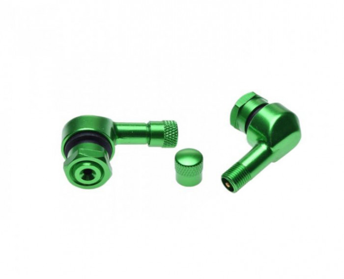 Set 2 valve demontabile roata moto, culoare verde Cod Produs: MX_NEW ASOT418C